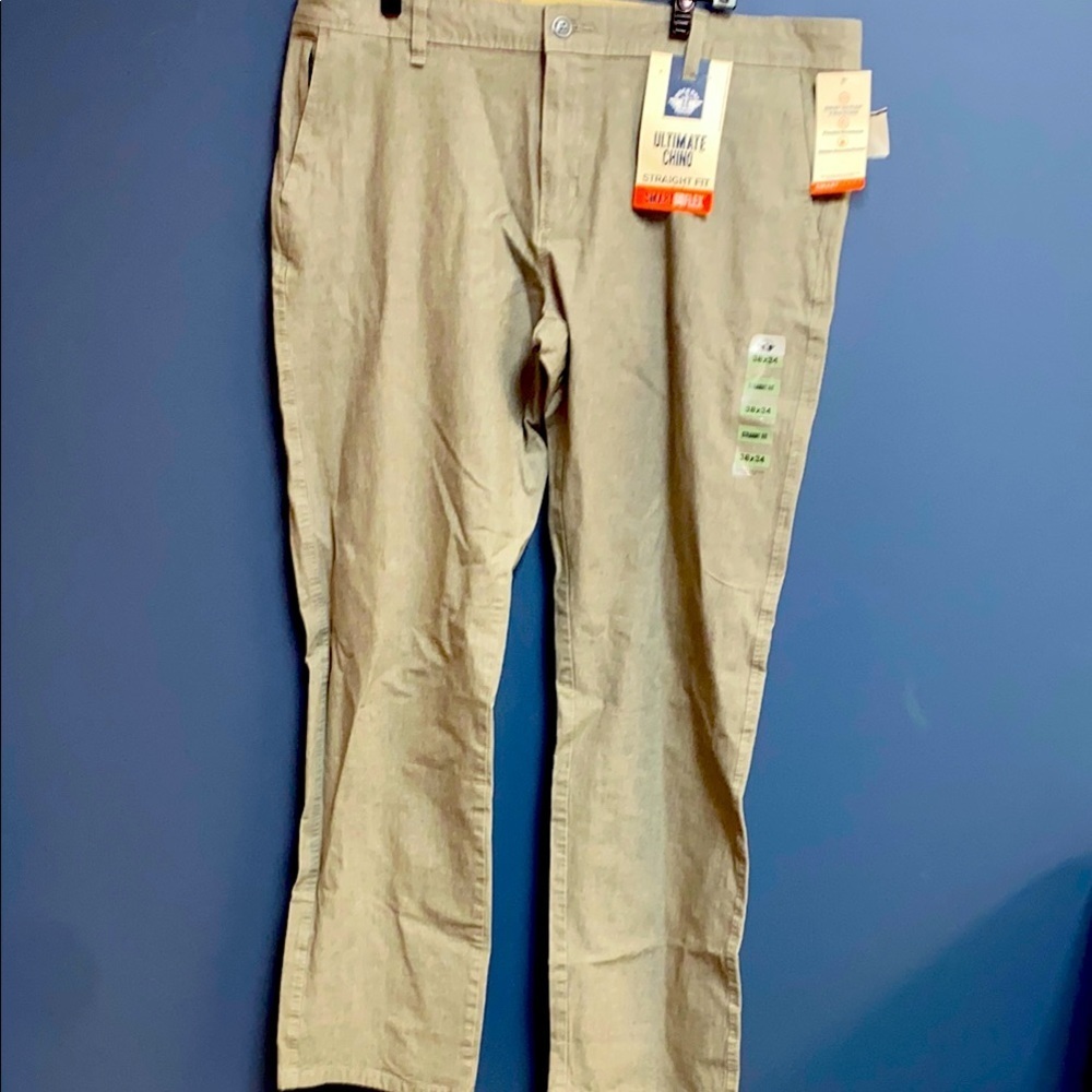 NWT DOCKERS ULTIMATE CHINO‎ STRAIGHT FIT MENS SIZE 38x 34 BURMA GRAY PANTS NEW